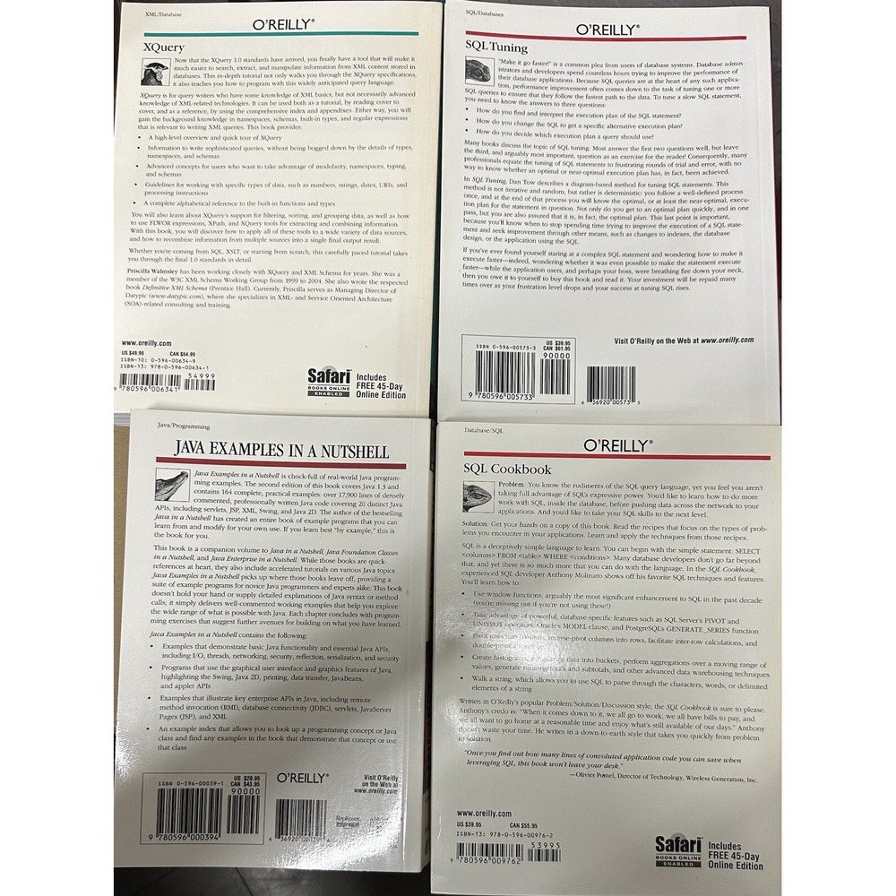 4 O'Reilly Pocket Reference Guide Booklet Lot - JUnit, Perl 5, vi Editor, XML - Picture 2 of 2